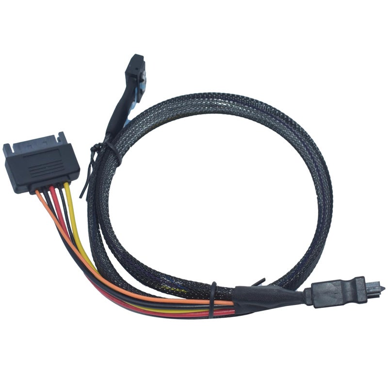 LetLinkSo PCIe 5.0 MCIO x4 to U.2 SFF-8639 Cable for NVMe SSD with 15Pin Power, 3.3ft (100cm) - Image 5